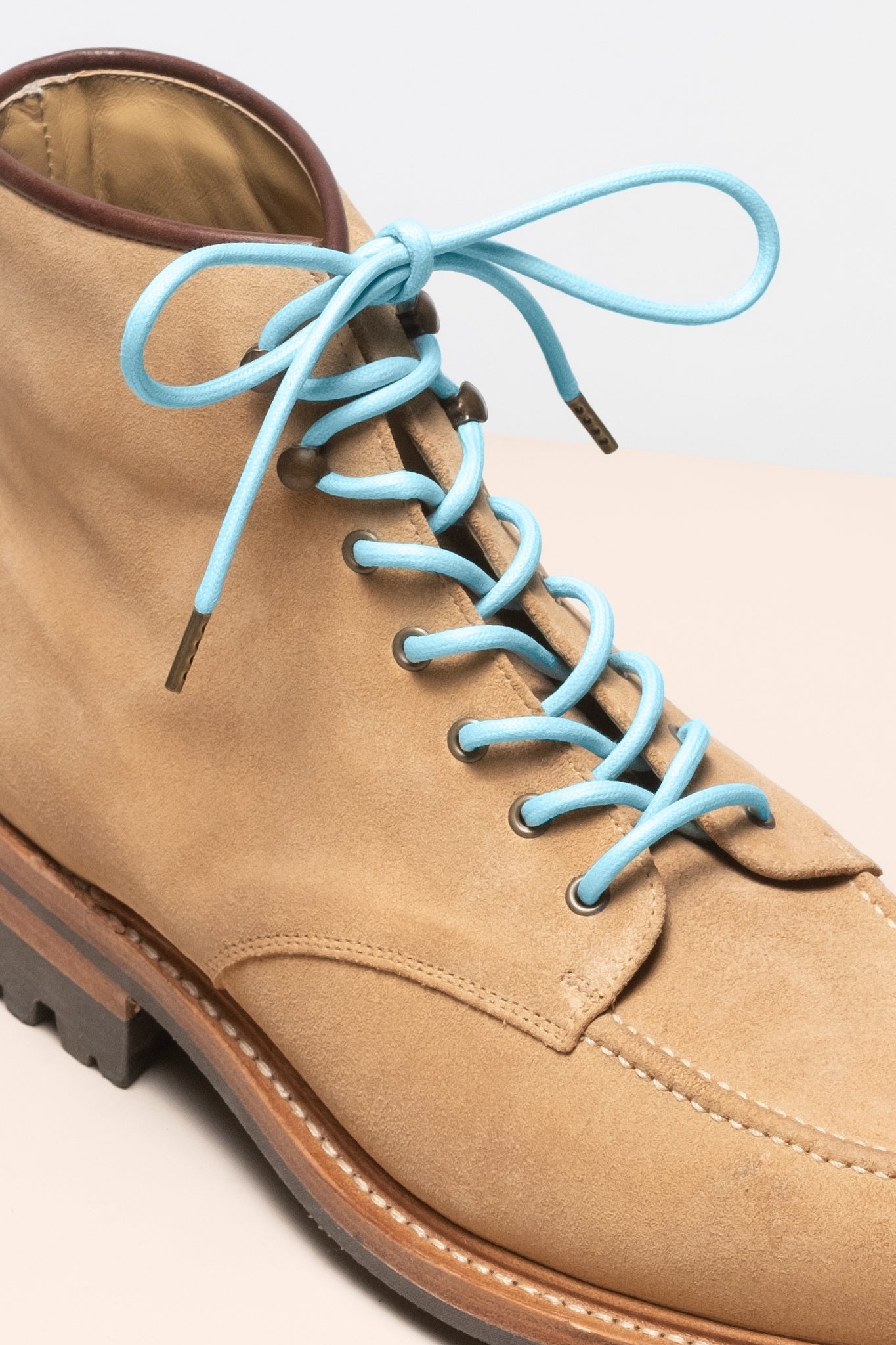 Pastel Blue - 4 mm Round Waxed Shoelaces