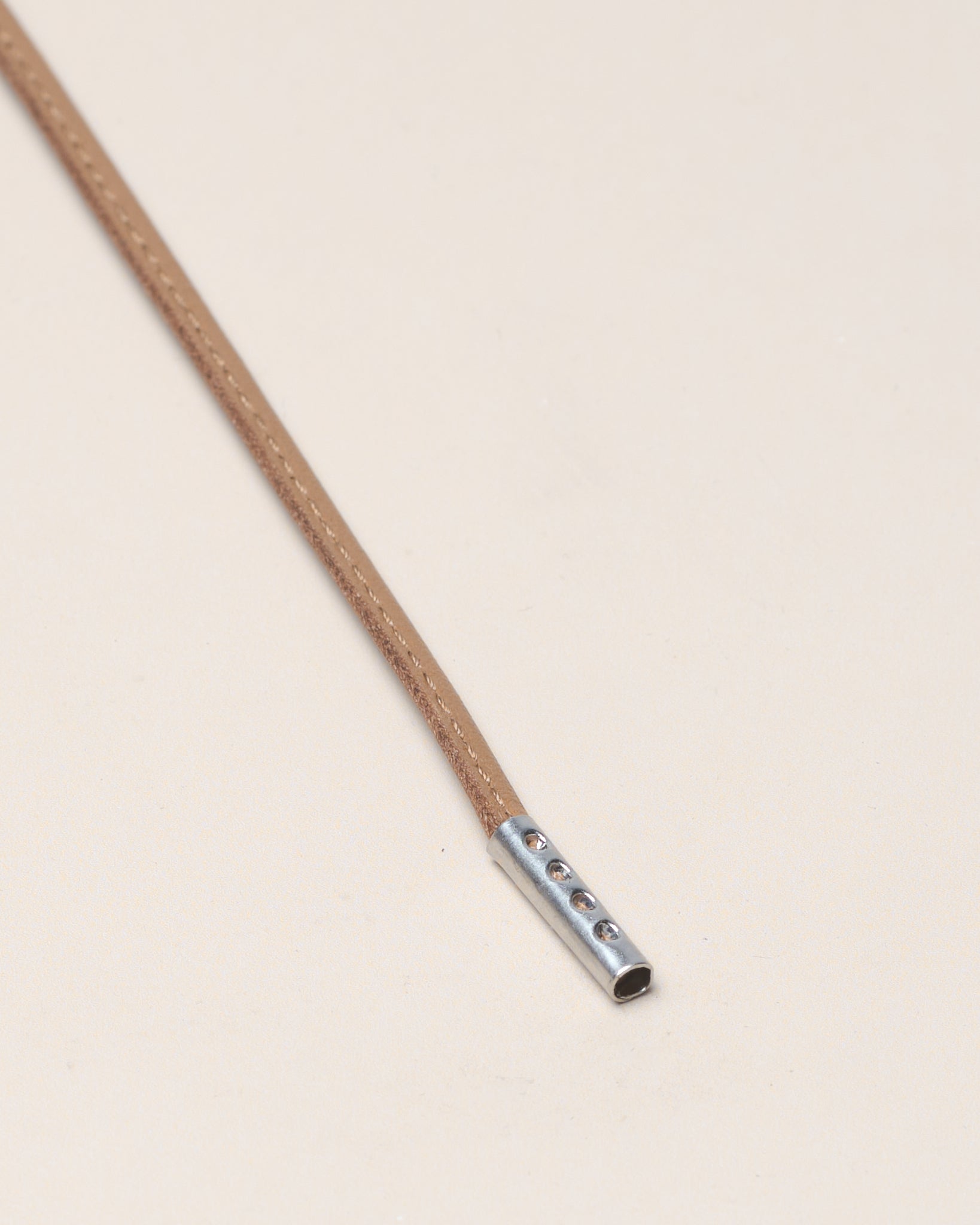 Saddle Brown - 4mm Stitched Leather Shoelaces