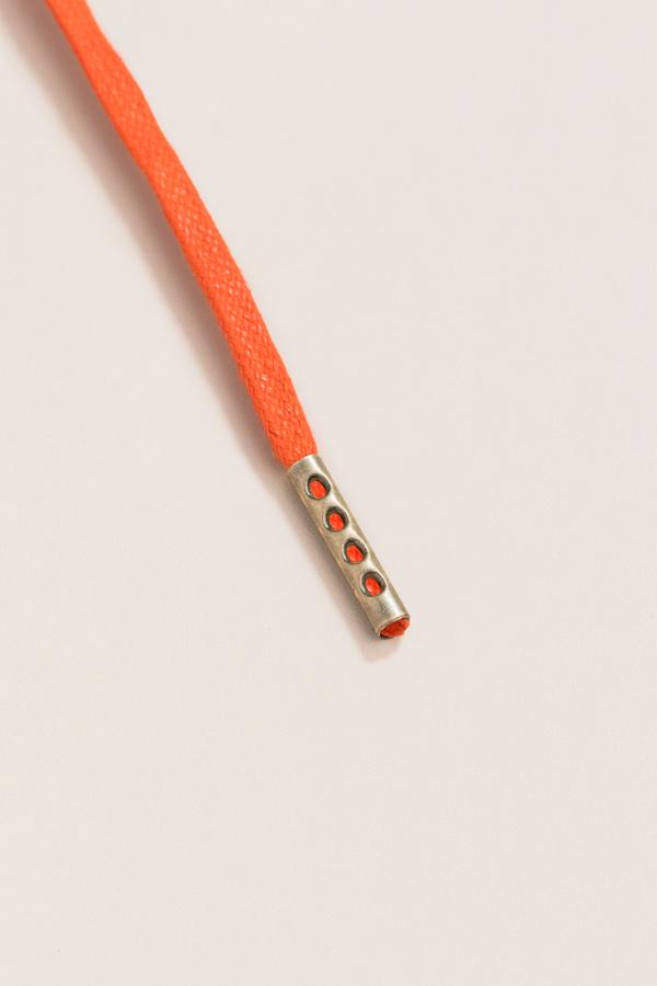 Orange - 3mm Flat Waxed Shoelaces