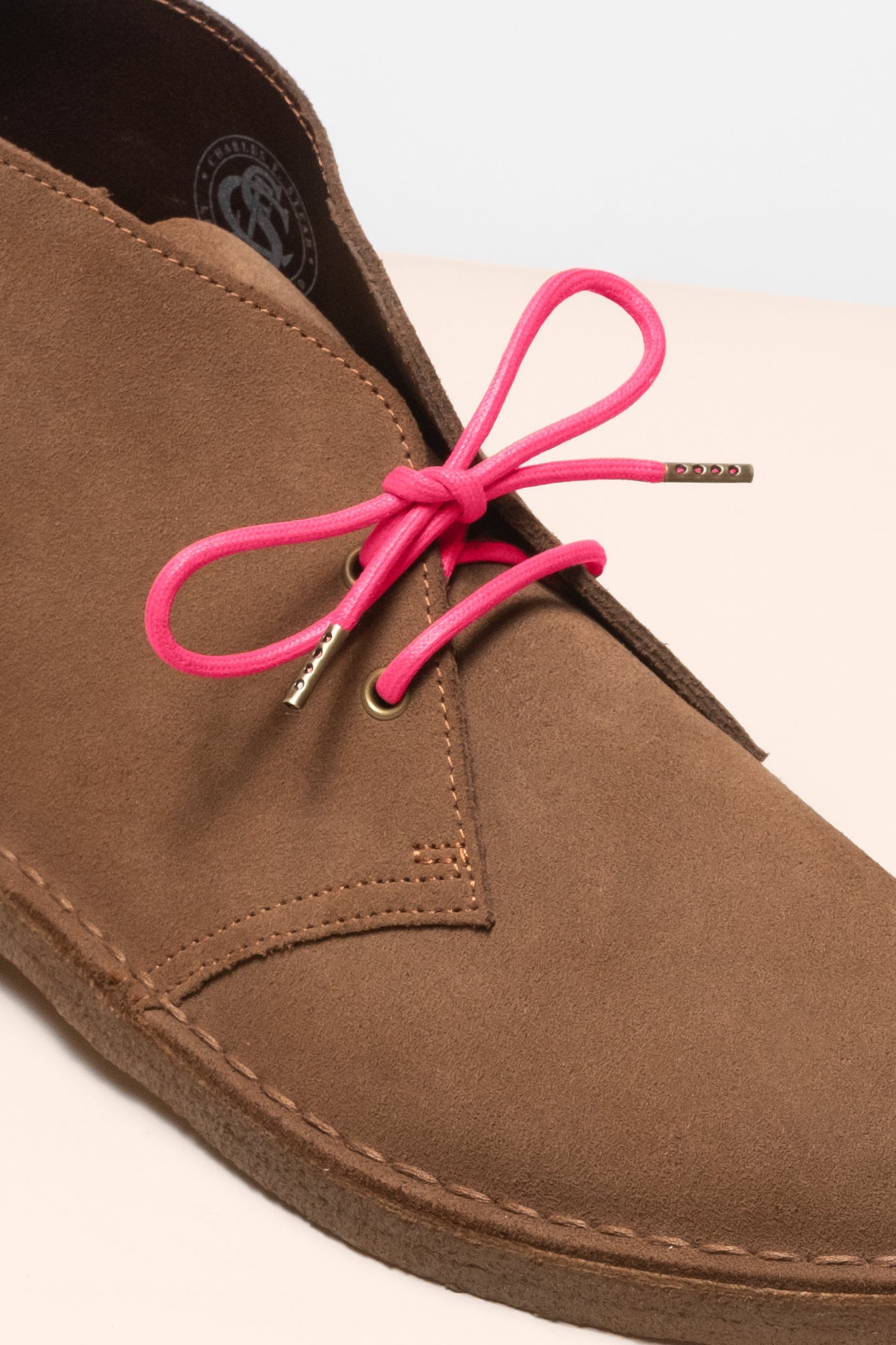 Cerise Pink - 4mm round waxed shoelaces for boots and shoes made from 100% organic cotton - Senkels