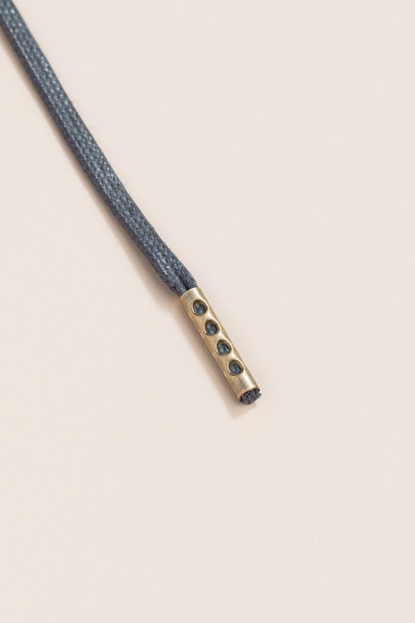 Charcoal Grey - Round Waxed Shoelaces | Senkels