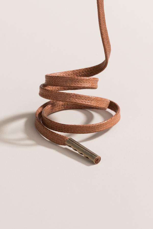 Coffee Brown - 3mm Flat Waxed Shoelaces