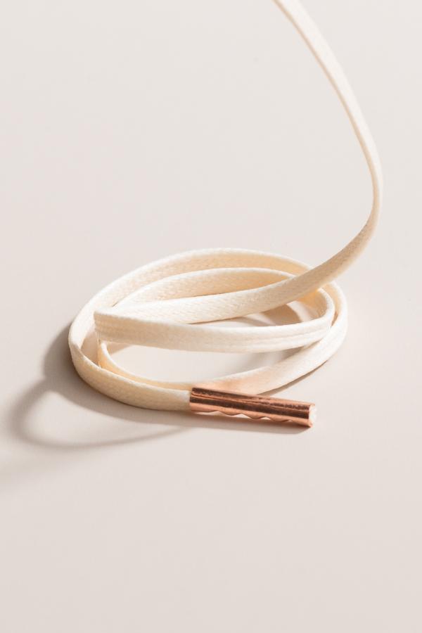 Cream - 3mm Flat Waxed Shoelaces