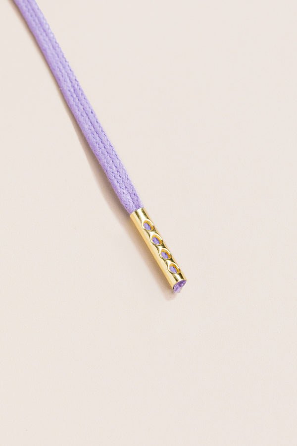 Lilac - 4mm round waxed shoelaces for boots and shoes made from 100% organic cotton - Senkels