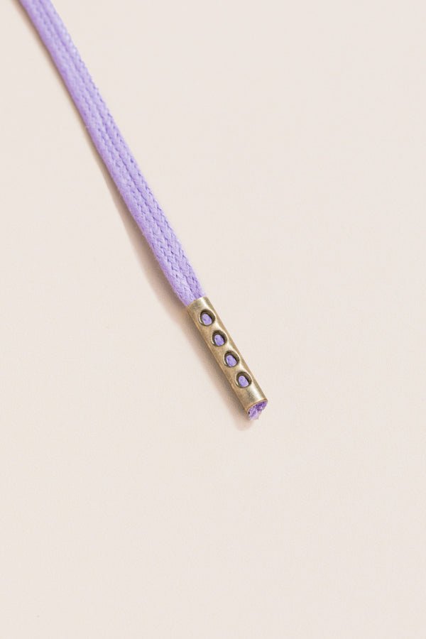 Lilac - 4mm round waxed shoelaces for boots and shoes made from 100% organic cotton - Senkels