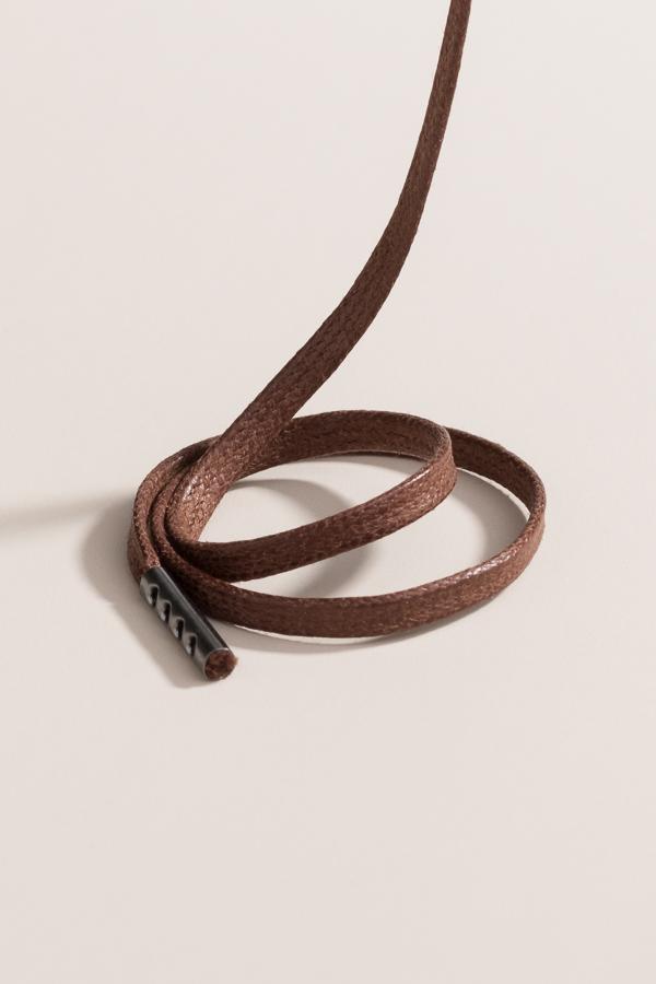 Medium Brown - 3mm Flat Waxed Shoelaces