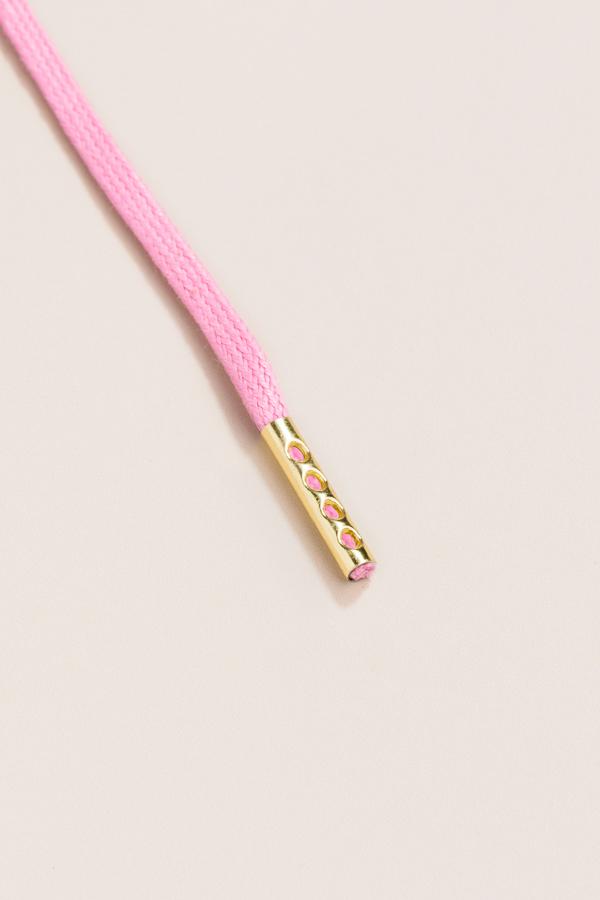 Pastel Pink - 3mm Flat Waxed Shoelaces