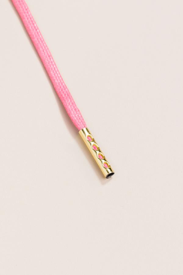 Pink - 3mm Flat Waxed Shoelaces