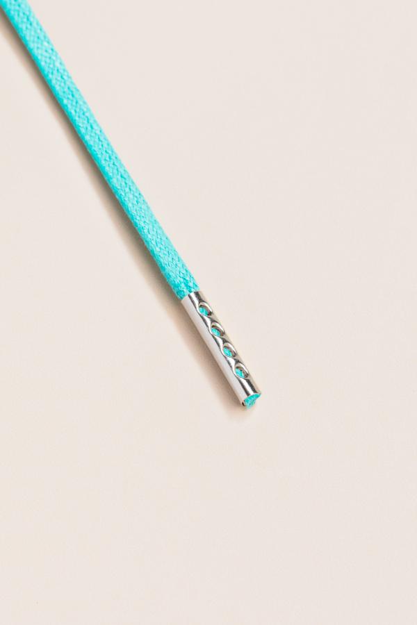 Turquoise - 3mm Flat Waxed Shoelaces